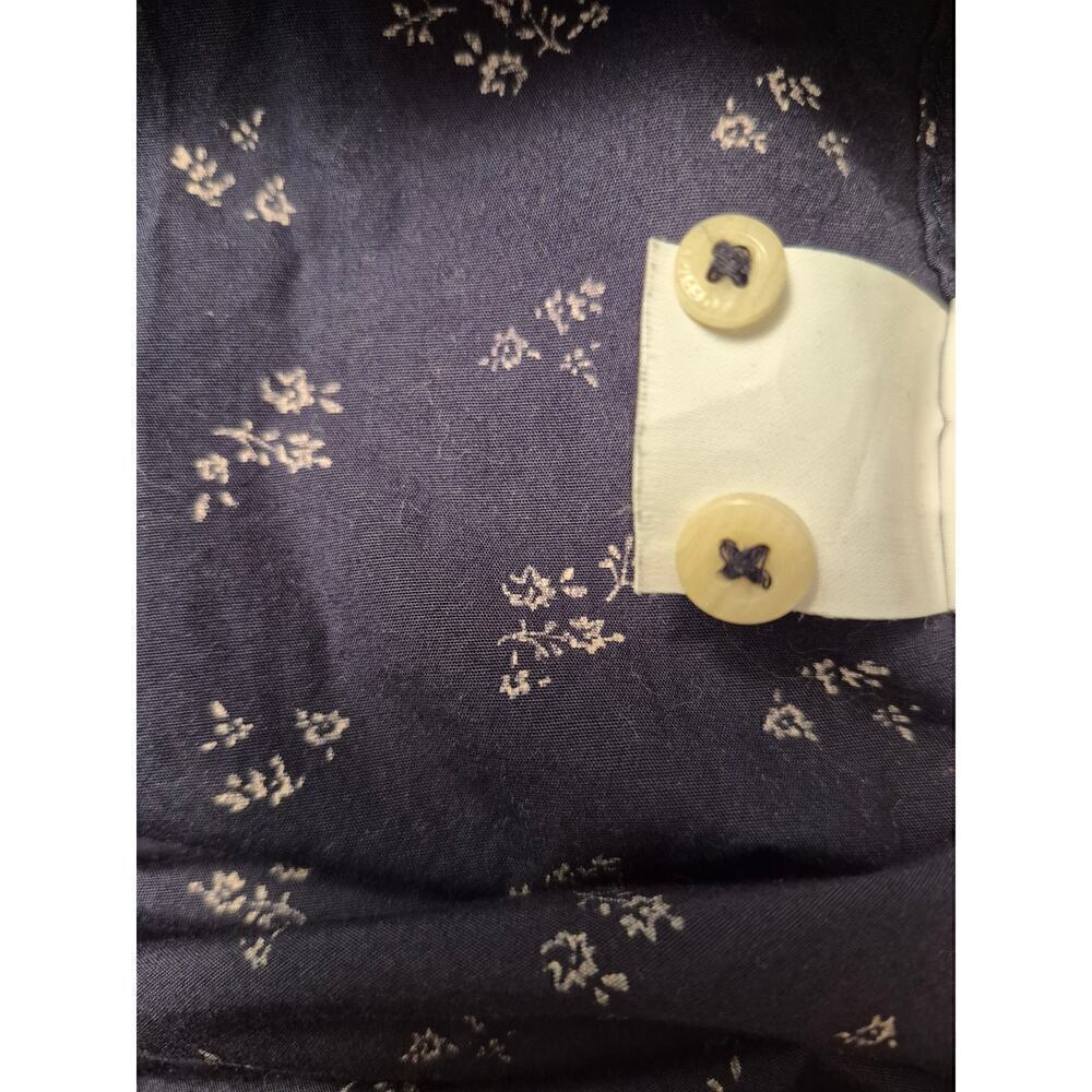 Mens American Eagle Outfitters Classic Navy Blue Calico print dress shirt Sz L - Picture 5 of 6